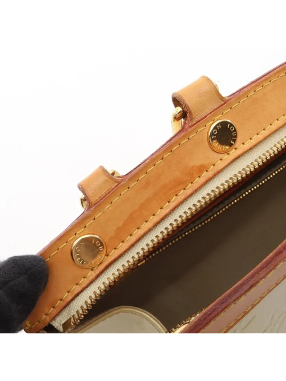 Louis Vuitton Handbag Blair MM 2-Way Blanc Corail Leather